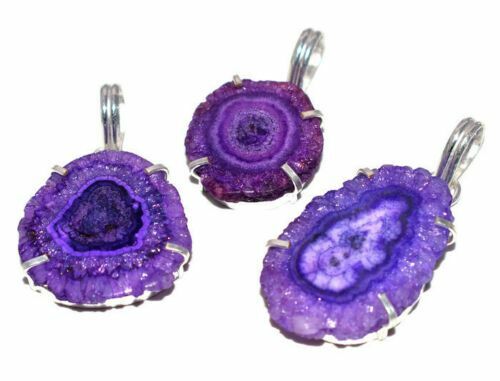Exotic Purple Quartz Gemstone 925 Sterling Silver Plated 1Pcs Pendant Jewelry