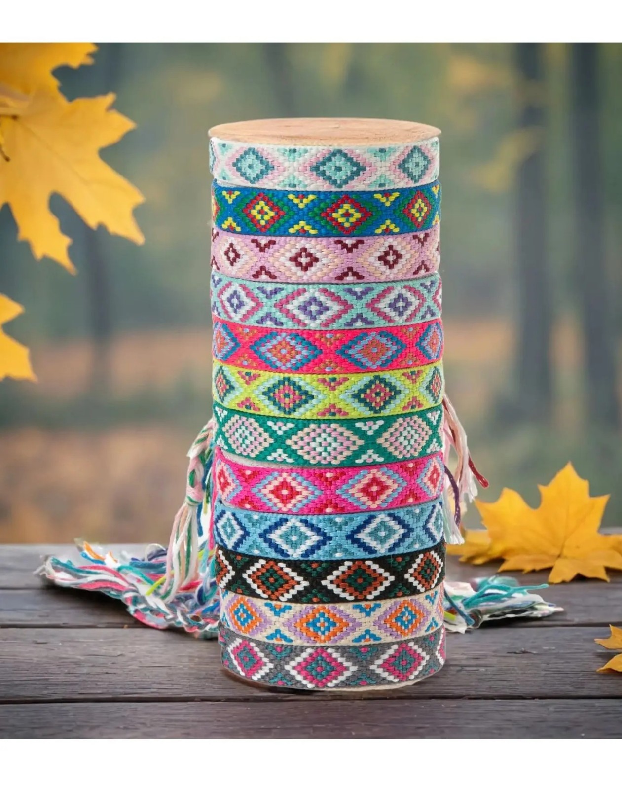 12pcs Bohemian Woven Friendship Bracelets Adjustable String Bracelet Set – NEW
