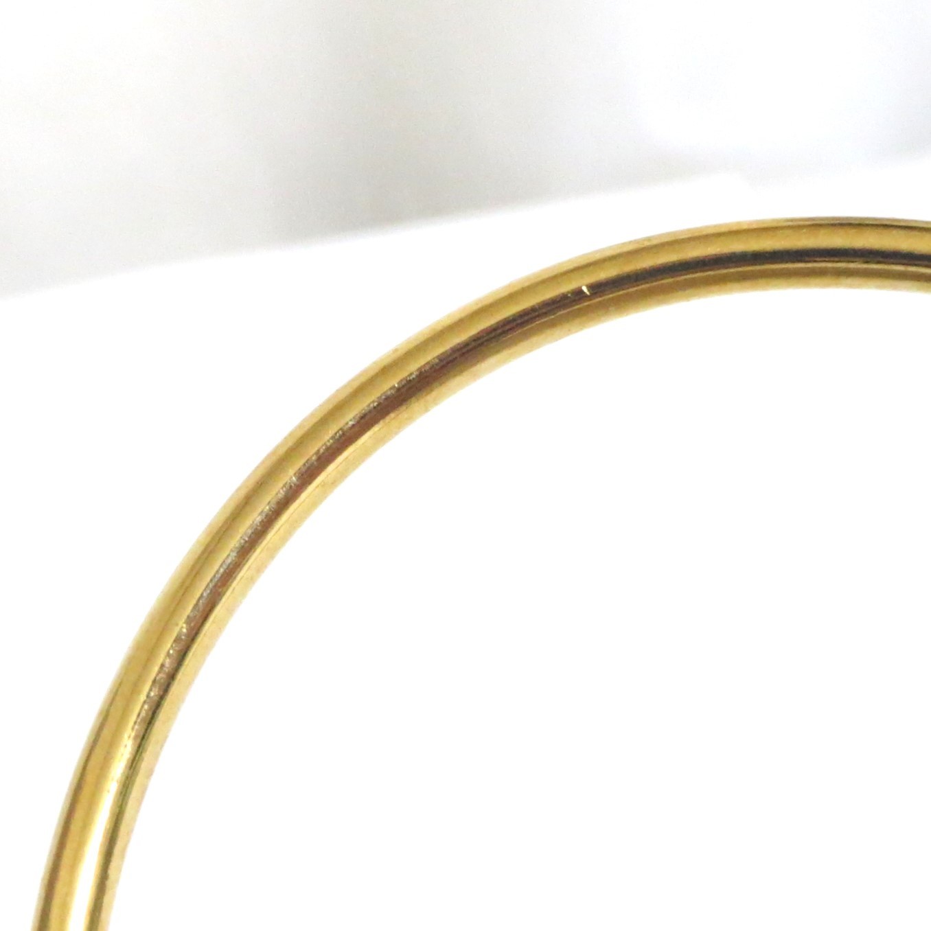 Auth Rare Salvatore Ferragamo Dolphin Bangle Bracelet Goldtone Metal 19.5cm/7.67