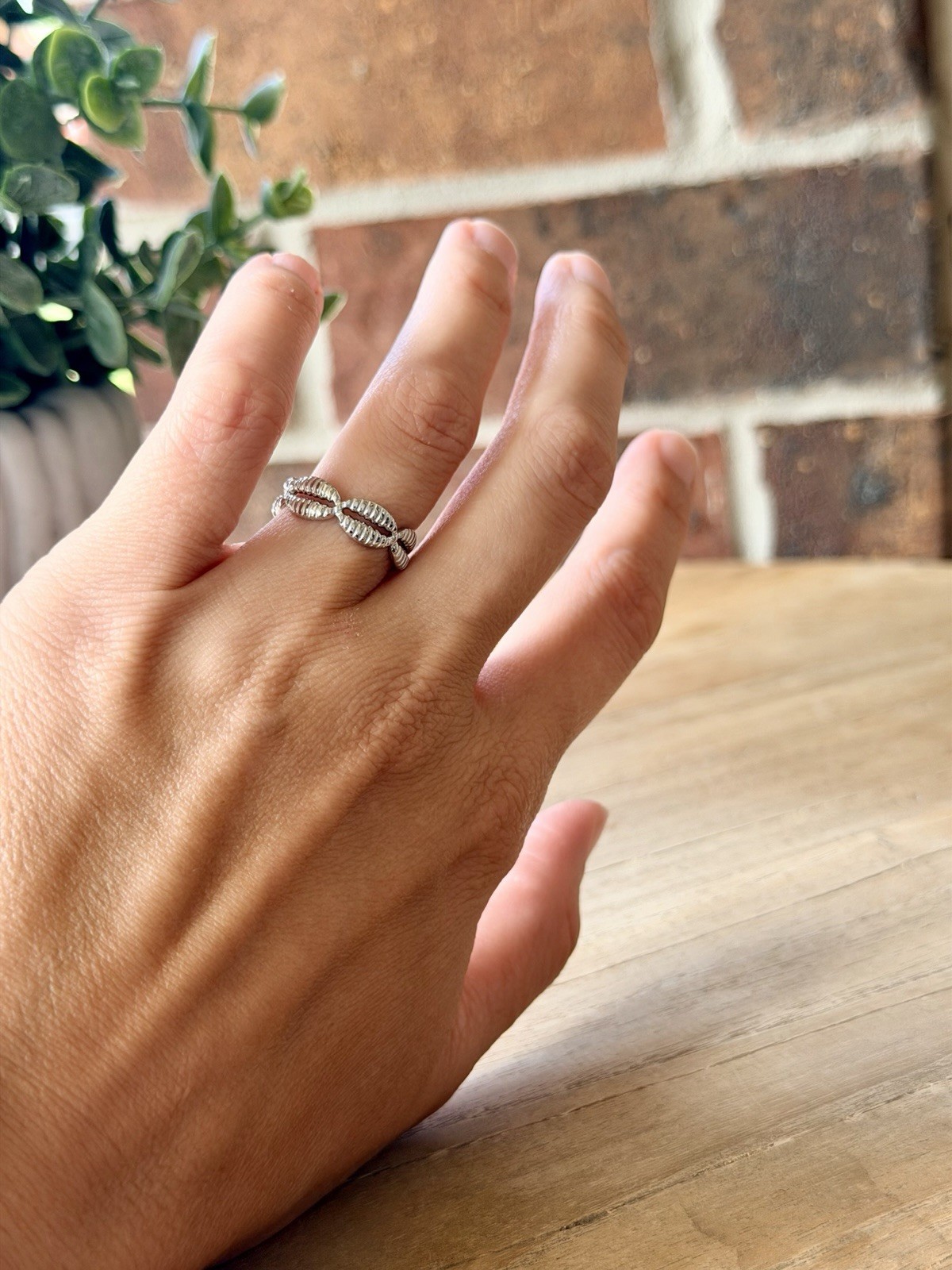 Stainless Steel Petal Ring