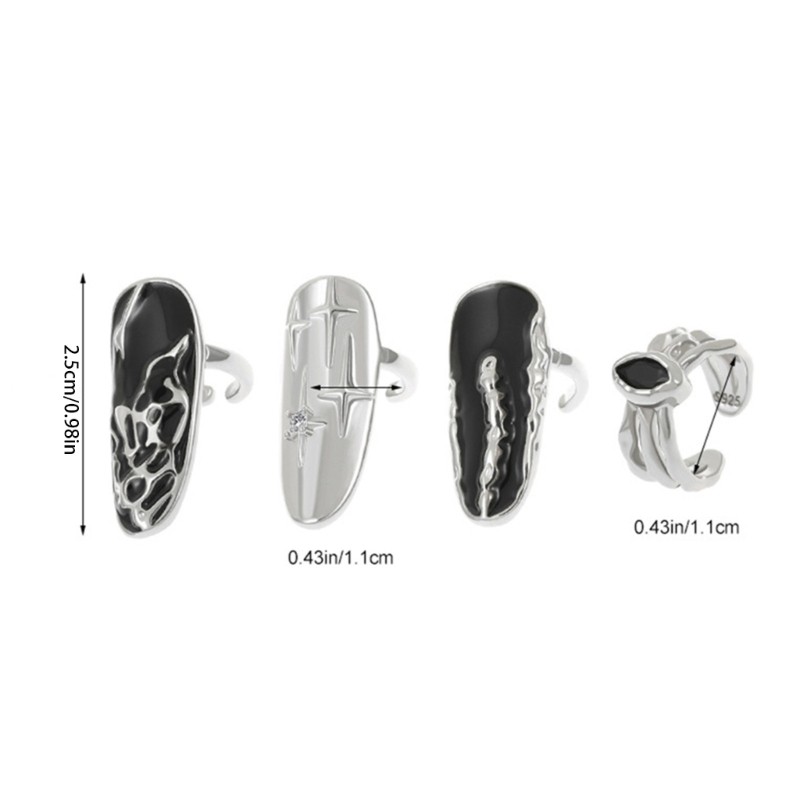 Nail Ring Opening Irregular Fingertip Ring Fingernail Jewelry