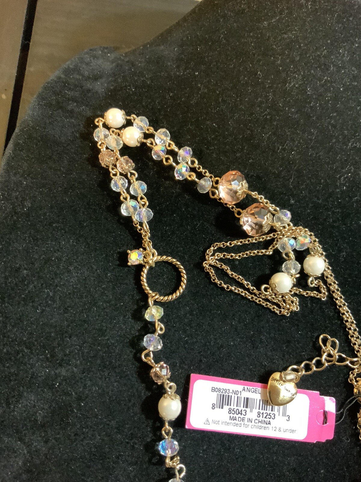 Betsey Johnson White Angel with Dangling Devil Necklace Extremely Rare – 1