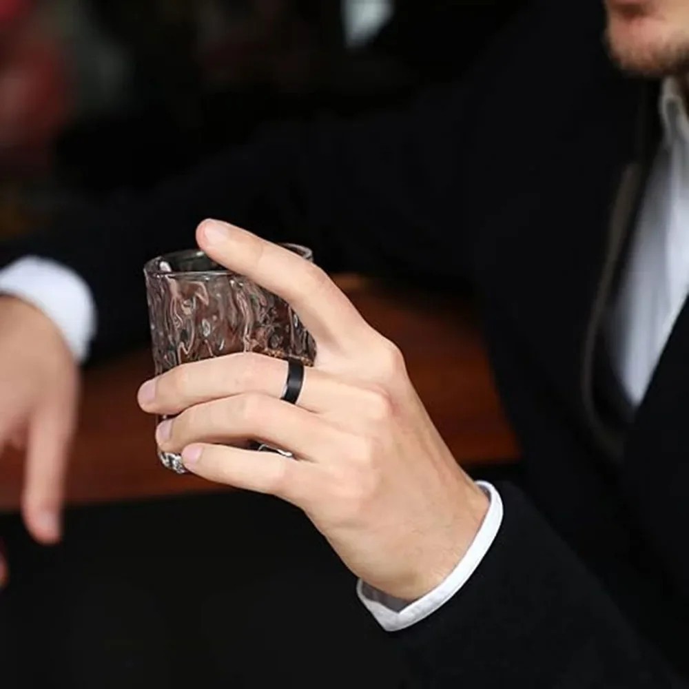 2026 Stainless Steel Rings for Men Premium Black Gift Black Golden Silvery
