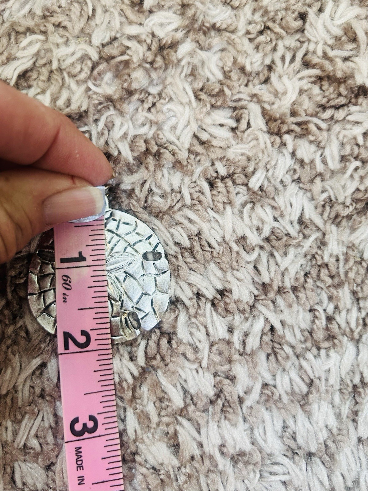 Silver Tone Sand Dollar pendant Beach Ocean Shell Coastal
