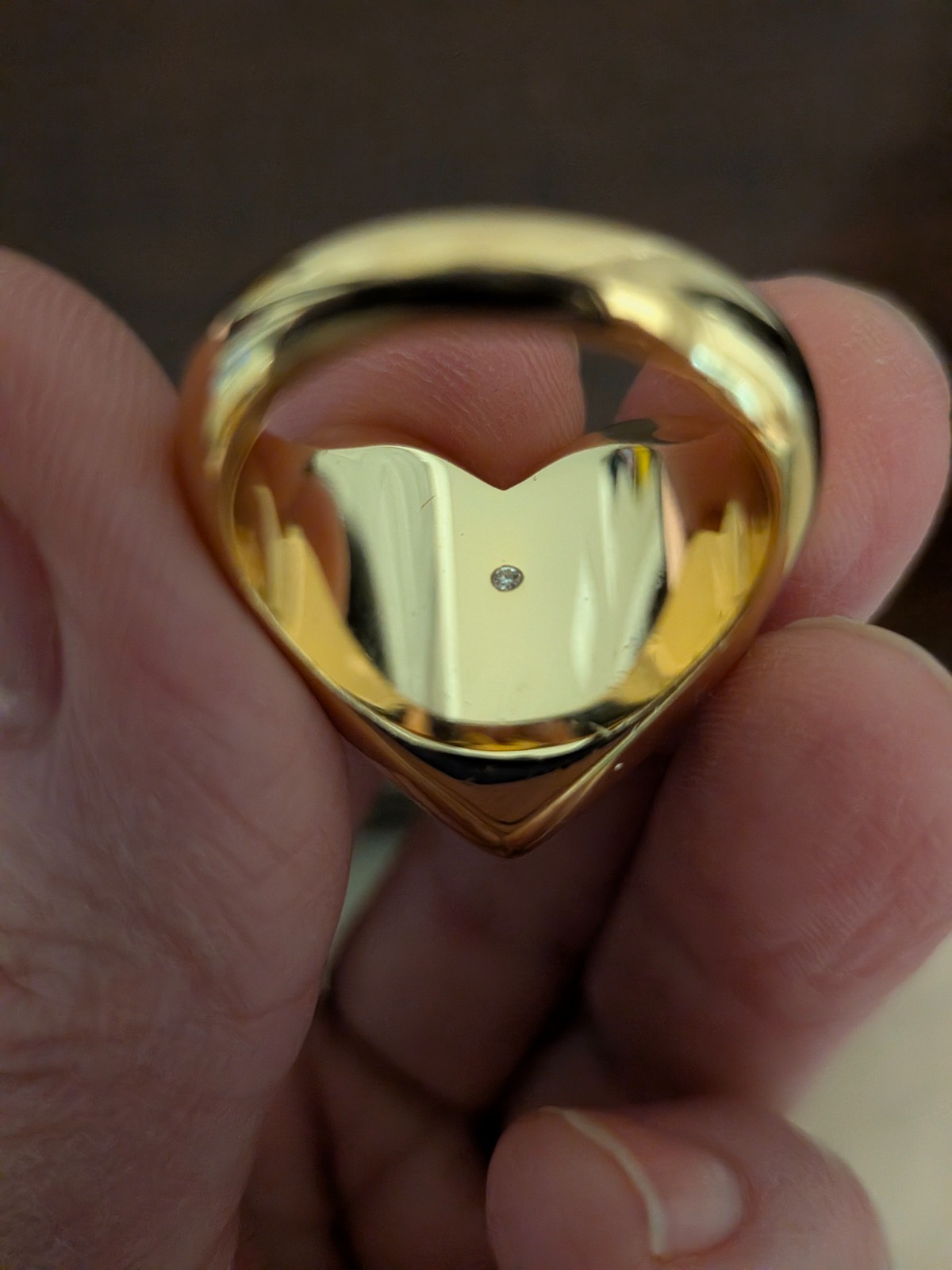 Kate Spade Heart Cocktail Ring – Size 8 – NWOT – Black & Gold