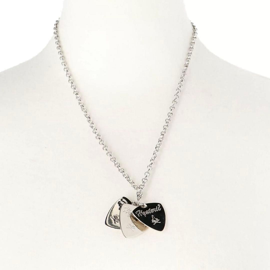 HYSTERIC GLAMOUR Women on Skull Guitar Pick Necklace