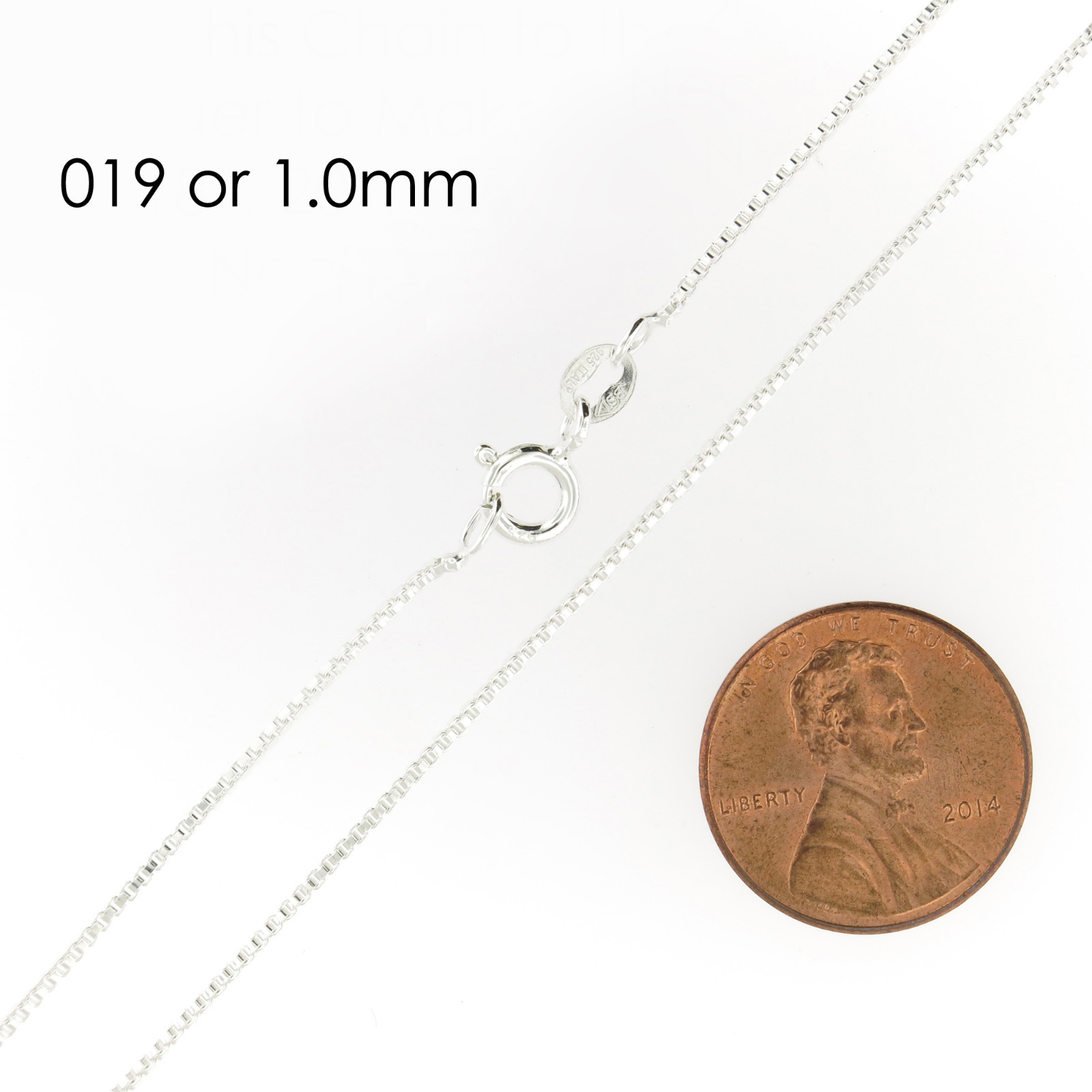 925 Sterling Silver BOX Chain Necklace All Sizes Stamped .925 Italy