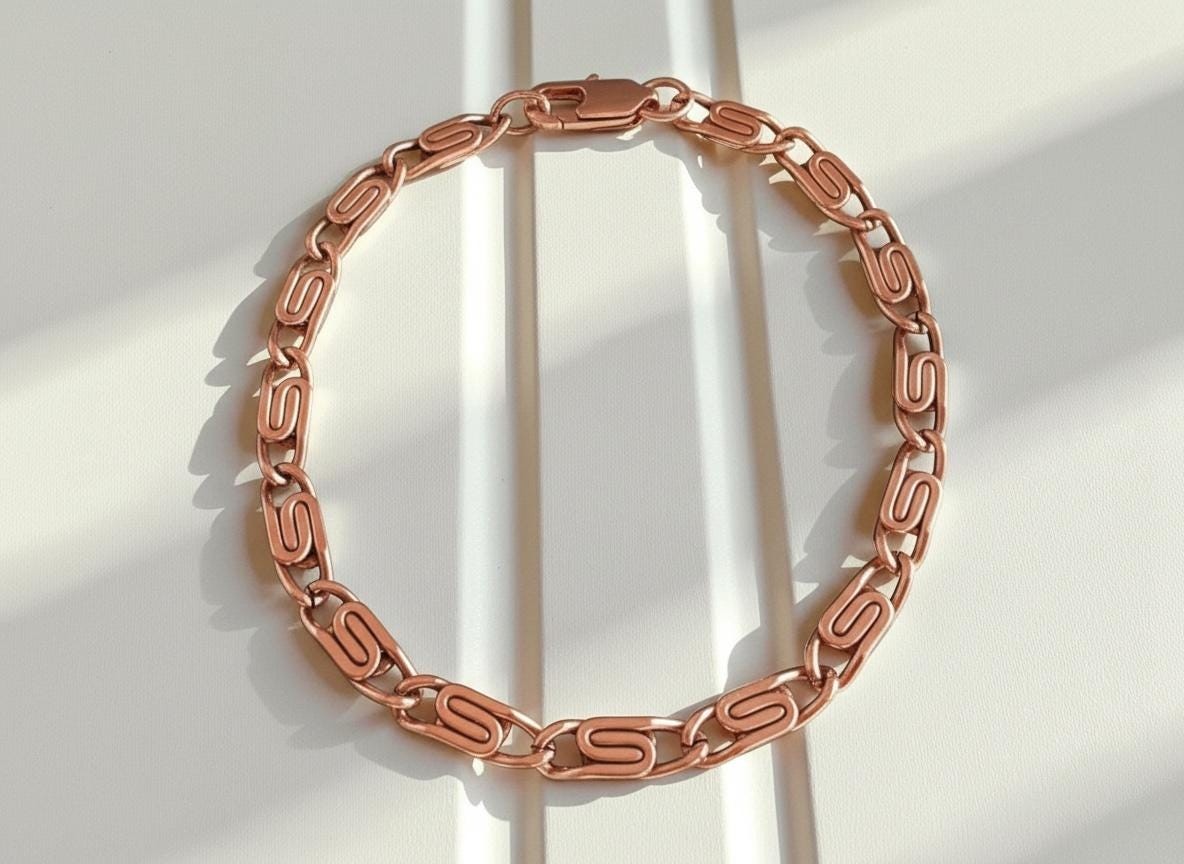 Pure Copper Scroll Bracelet • Vintage Style • Adjustable & Plus Sizes Available