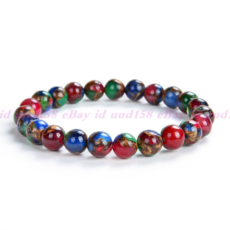 Natural 6/8/10/12mm Nepal Stone Round Gemstone Beads Bracelet 7.5″AAA
