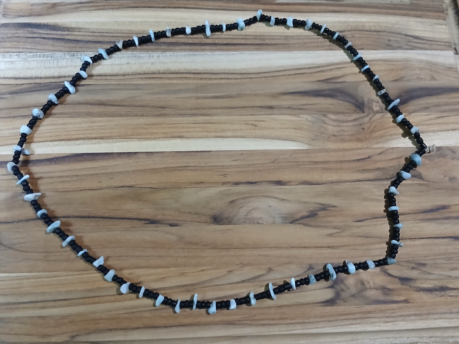 glass beaded necklace Hemp Amazonite Mens Womens Unisex Hippie Boho Layering
