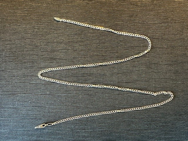 GLD 2MM Micro Cuban Necklace 18″ White Gold Filled New