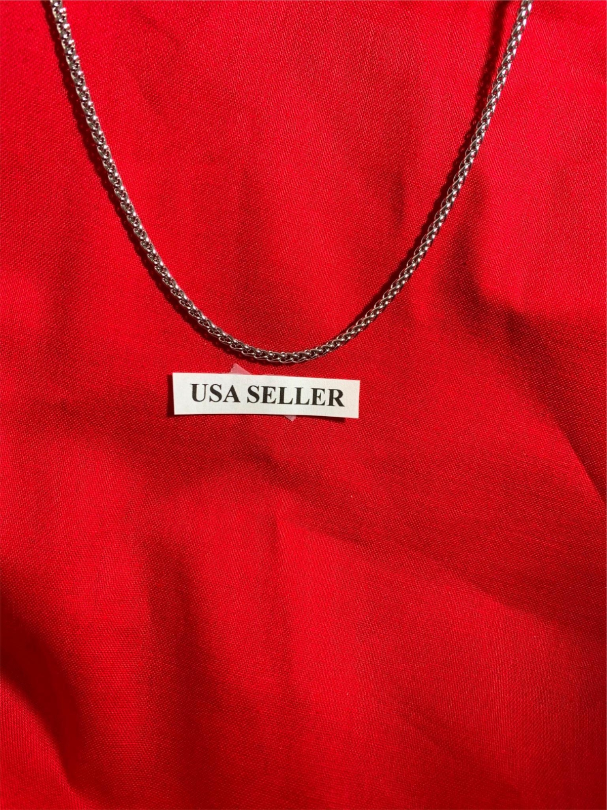 24 inch 3 mm Stainless Steel Braided Wheat Rope Unisex Necklace Chain