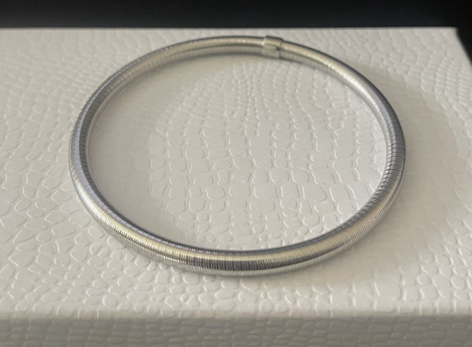Stainless Steele Ross Simon Bracelet Bangle ribbed slip On