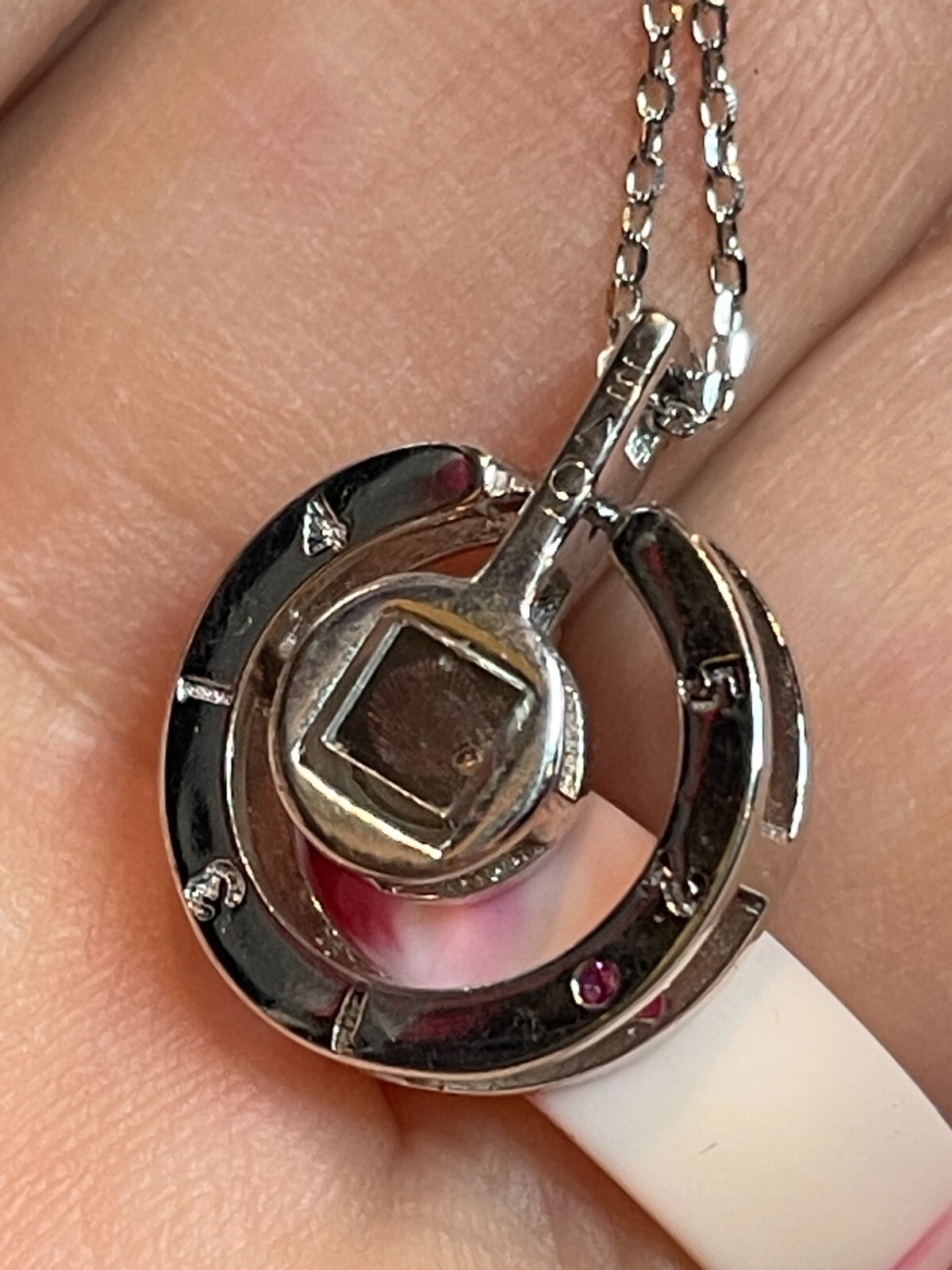 100 Languages Light Projection I Love You Silver Necklace Jewelry Box Faux Roses