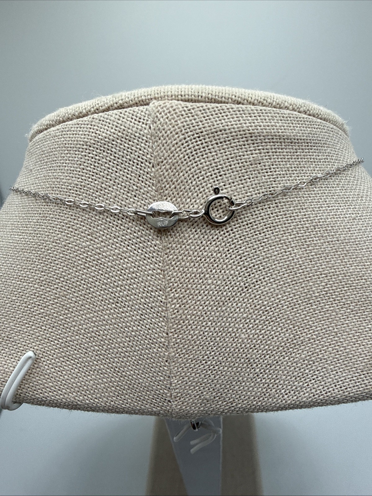 Multi Gemstone Sterling Silver Christian Cross Necklace Signed FAS