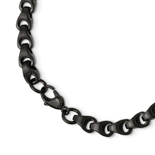 *BRAND NEW* Chisel Stainless Steel Brushed Black IP-Plated Necklace SRN1457-24