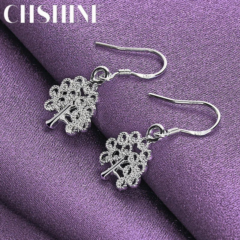 CHSHINE 925 Sterling Silver Tree Earrings For Women Fashion Charm Jewelry