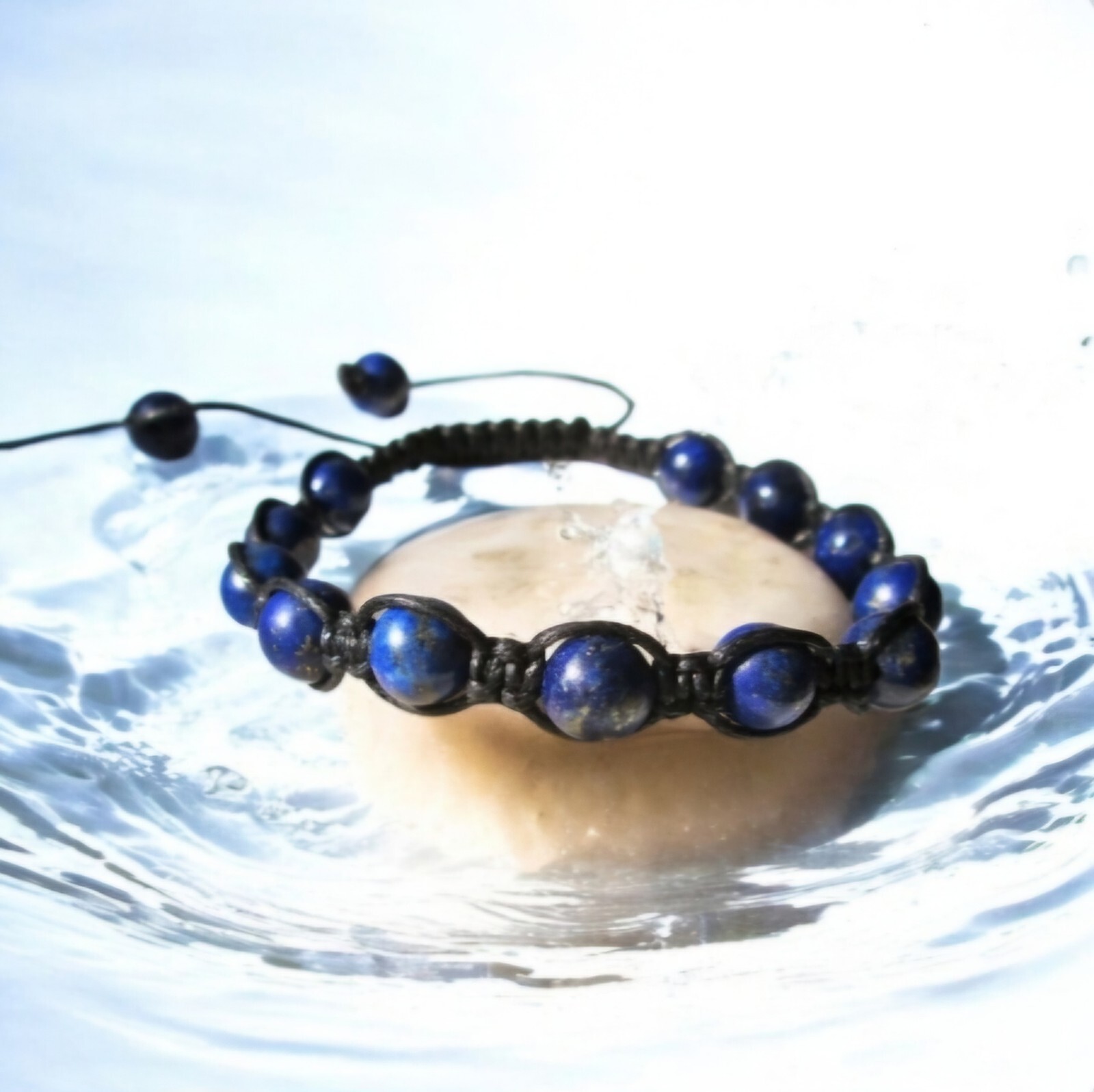 Gemstone bracelet shamballa boho bracelet with gift bag UK seller HANDMADE