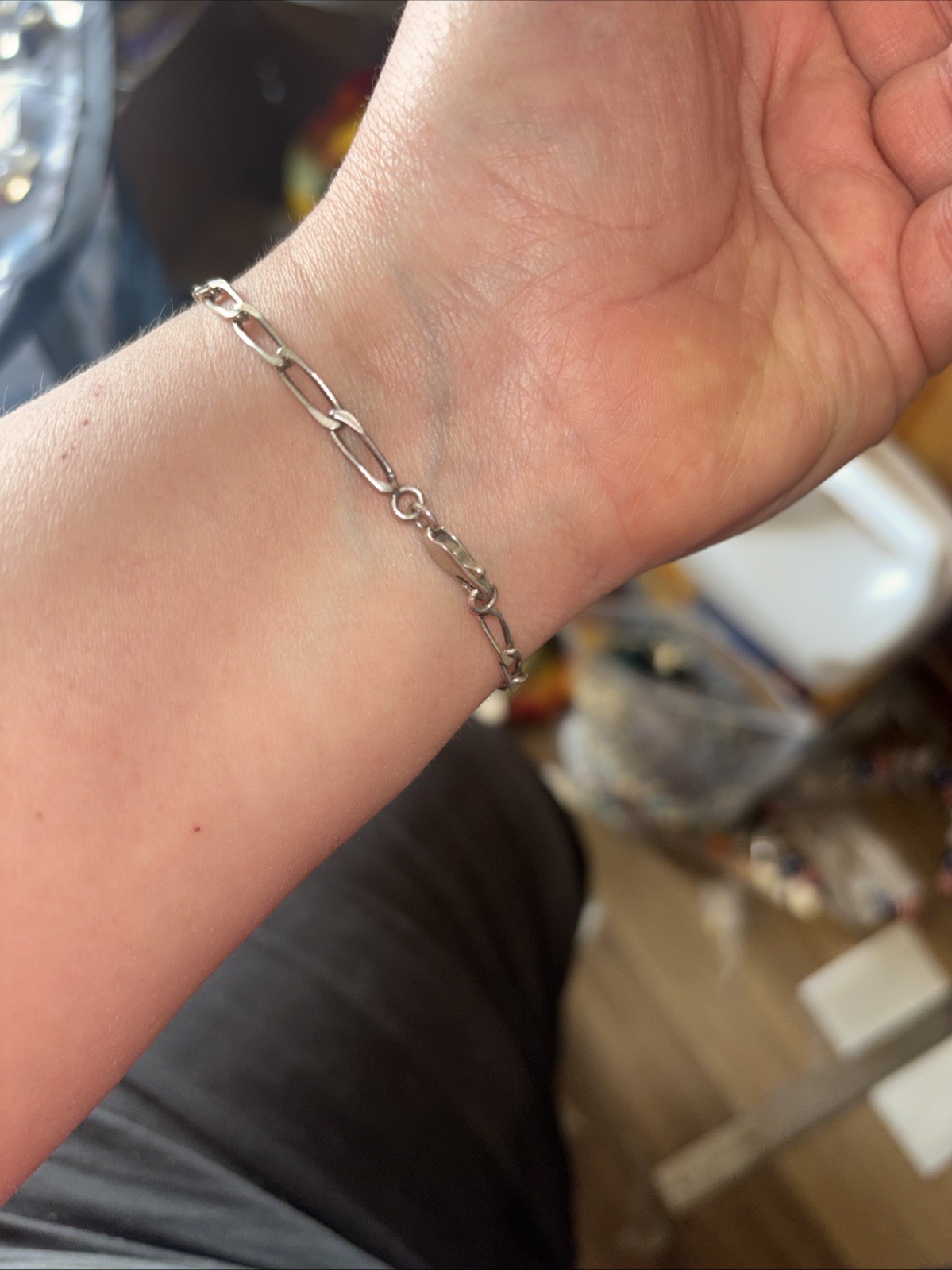925 sterling silver paperclip bracelet