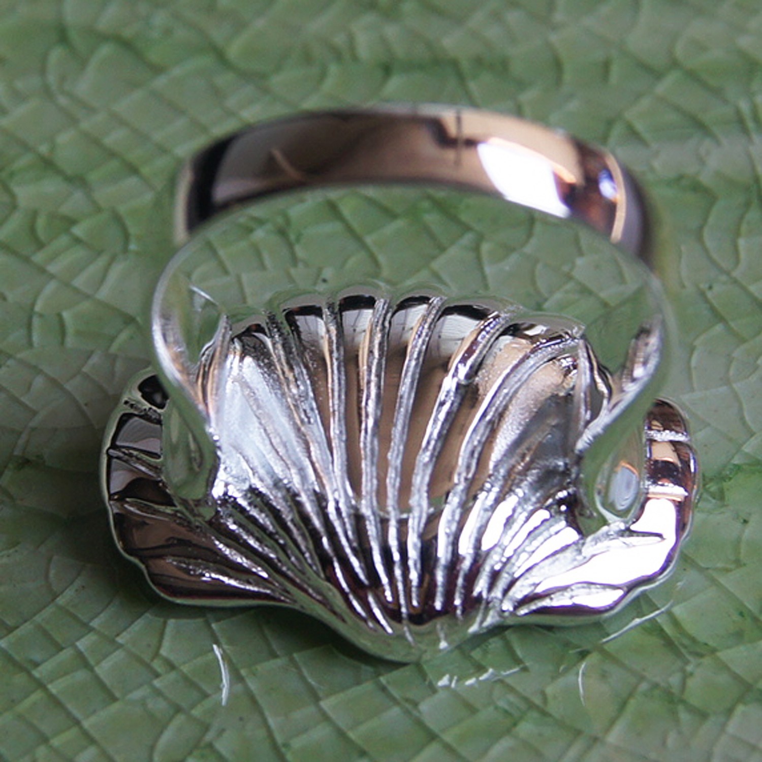 Handmade 925 Sterling Silver Scallop Shell Ring Size 6 L Coastal Ocean Jewelry