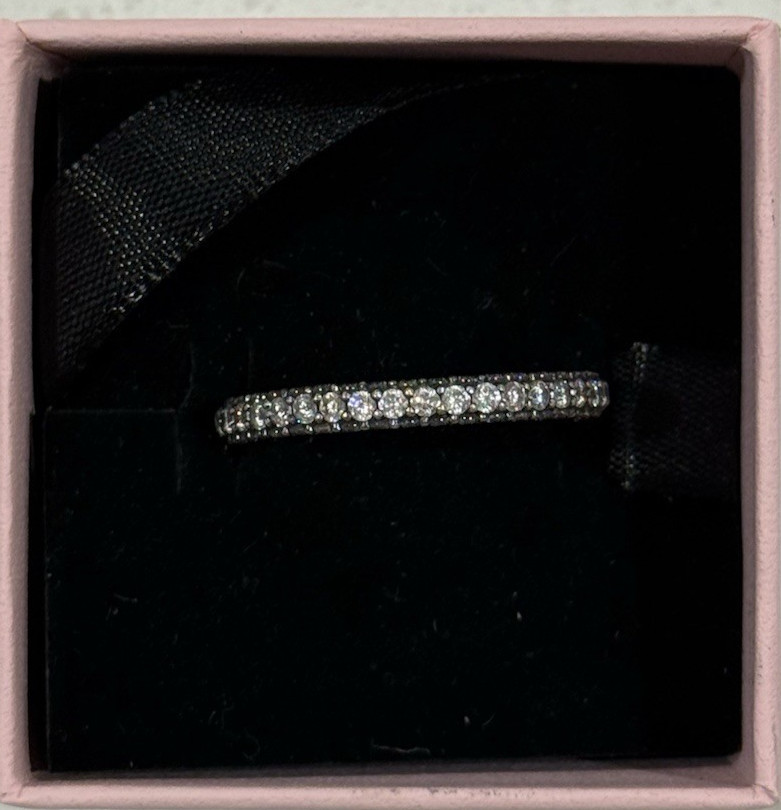 NEW Genuine Pandora Sterling Silver Timeless Pave Single-Row Ring Size 60 / 9