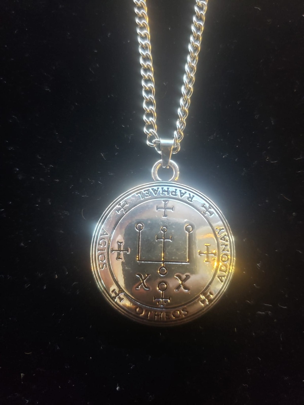 7 Archangels Talismans: Seal of Raphael, Pendant, W/20″ Chain, Silver Plated