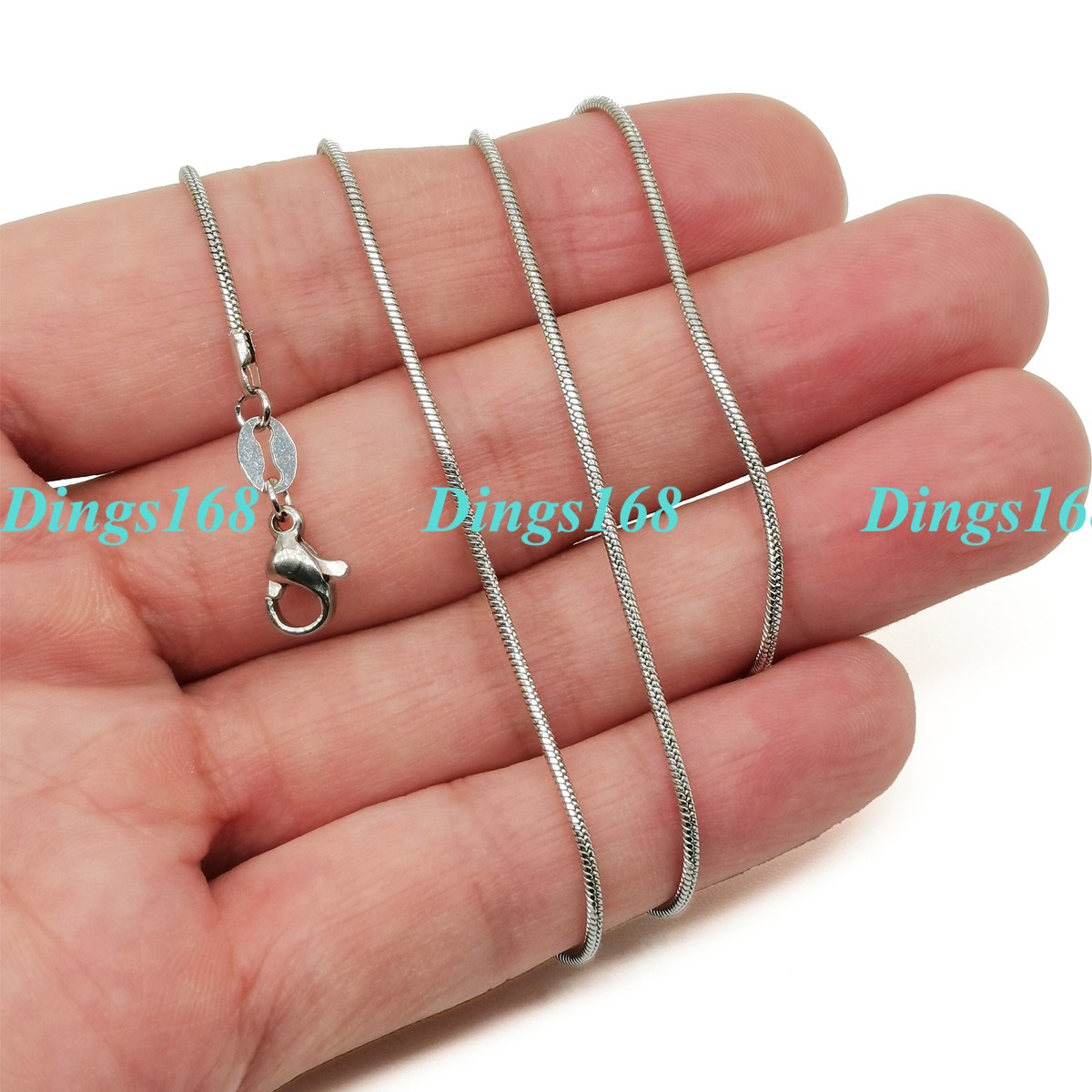 Real 925 Sterling Silver Hypo-allergenic 20inch 0.9mm Thin Snake Chain Necklace