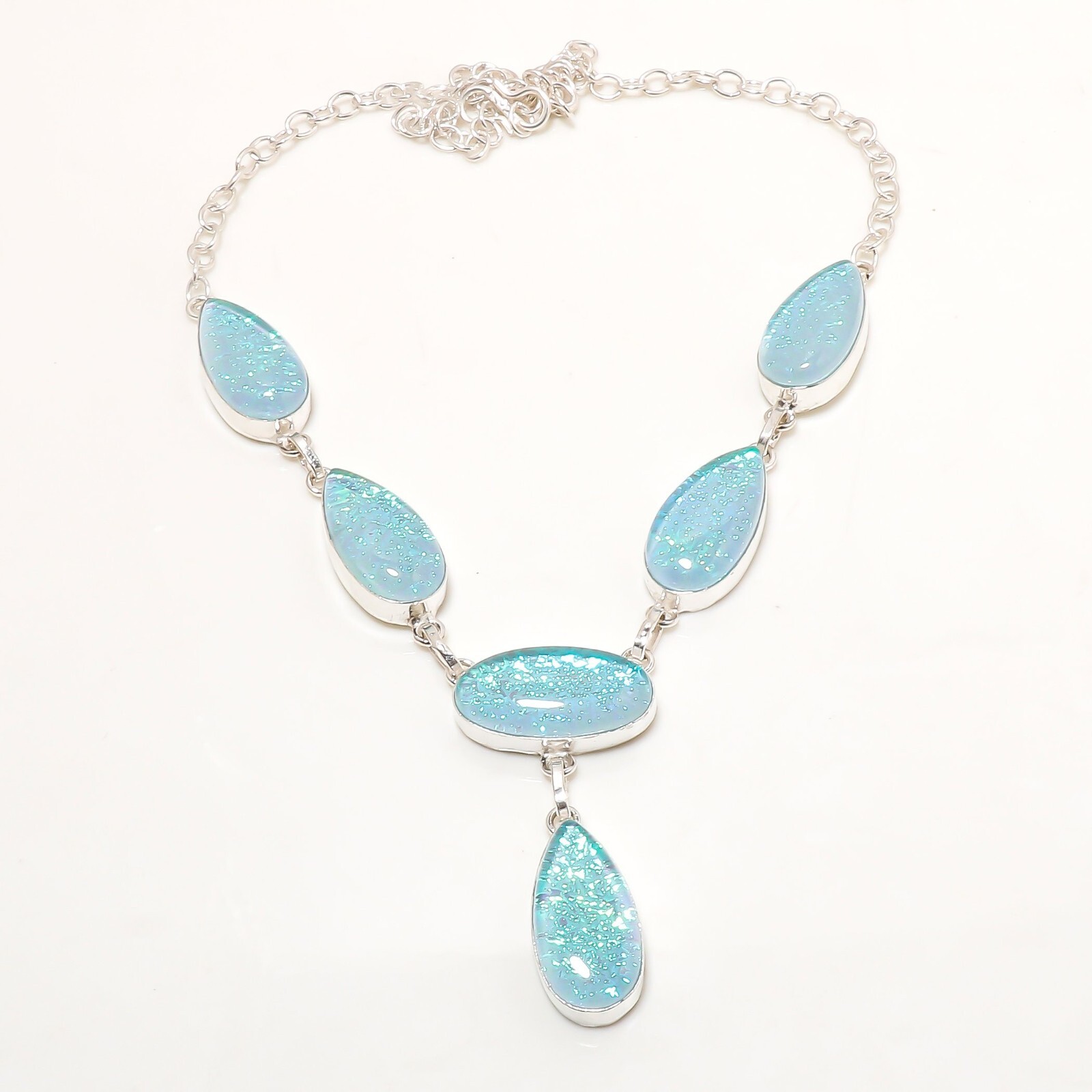 Australian Triplet Opal Gemstone 925 Silver Handmade Jewelry Necklace 18″