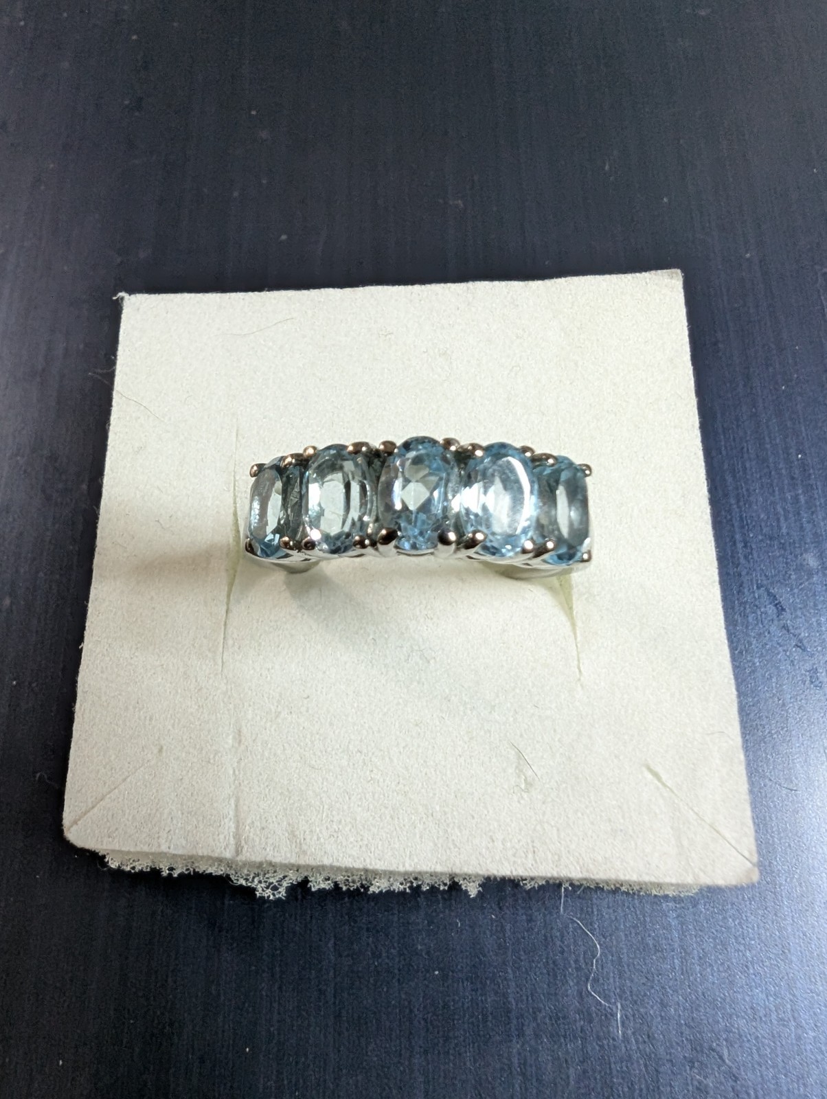 Sky Blue Topaz Stainless Steel ring size 9 3.00 ctw DAD1175