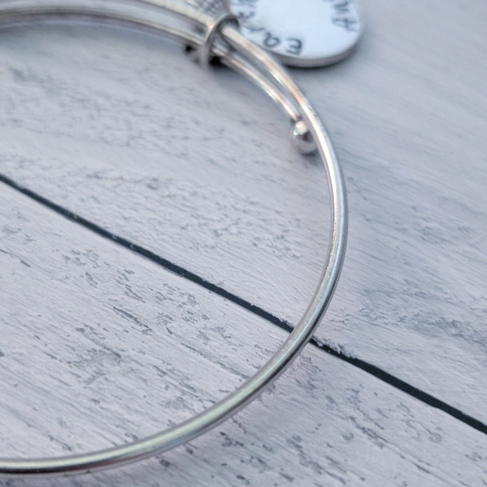 Silver Tone Earth Angel Adjustable Bracelet – Fair Condition