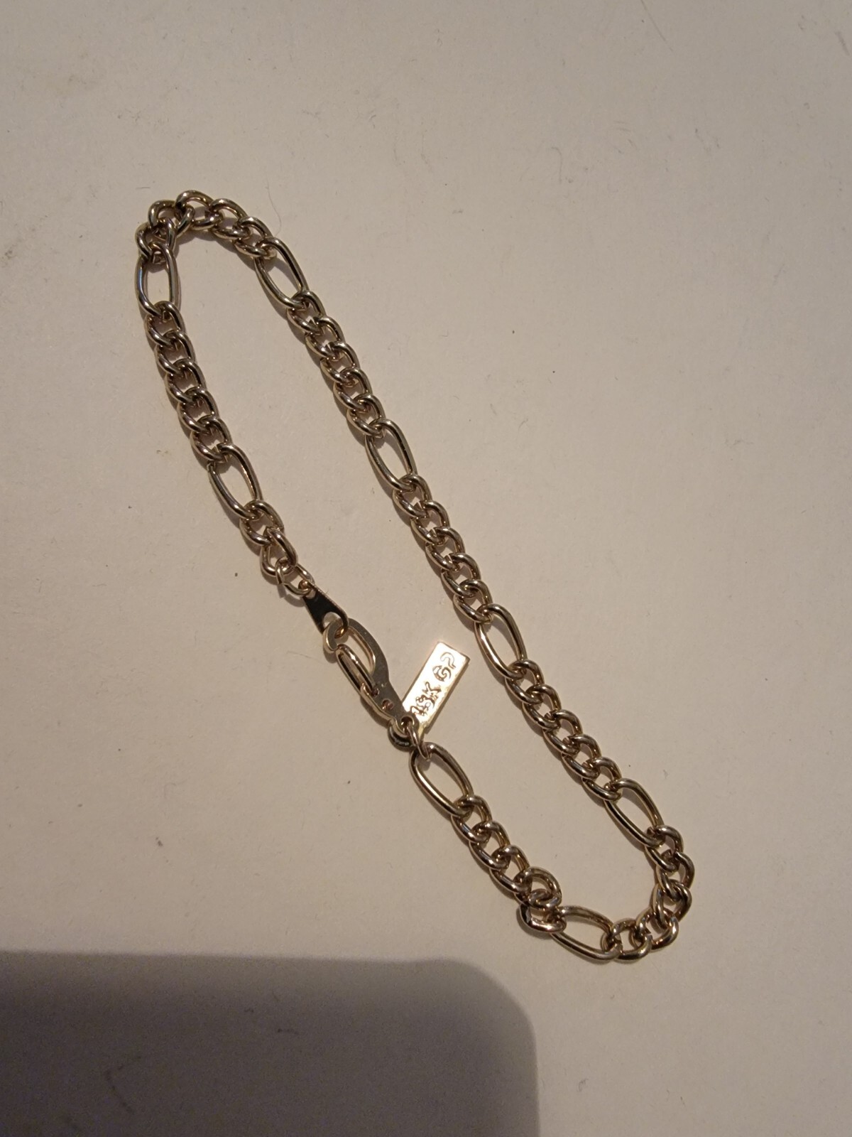 18k GP Stamped Gold Plated Chain Cuff Bracelet Tennis