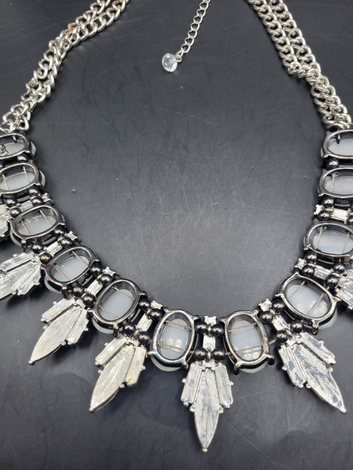 white house black market necklace Art Deco Crystal Pointy