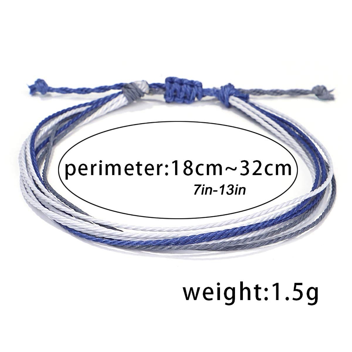 yfstyle 12Pcs Summer Beach Surfer Anklet Bracelets for Women Men Adjustable H…