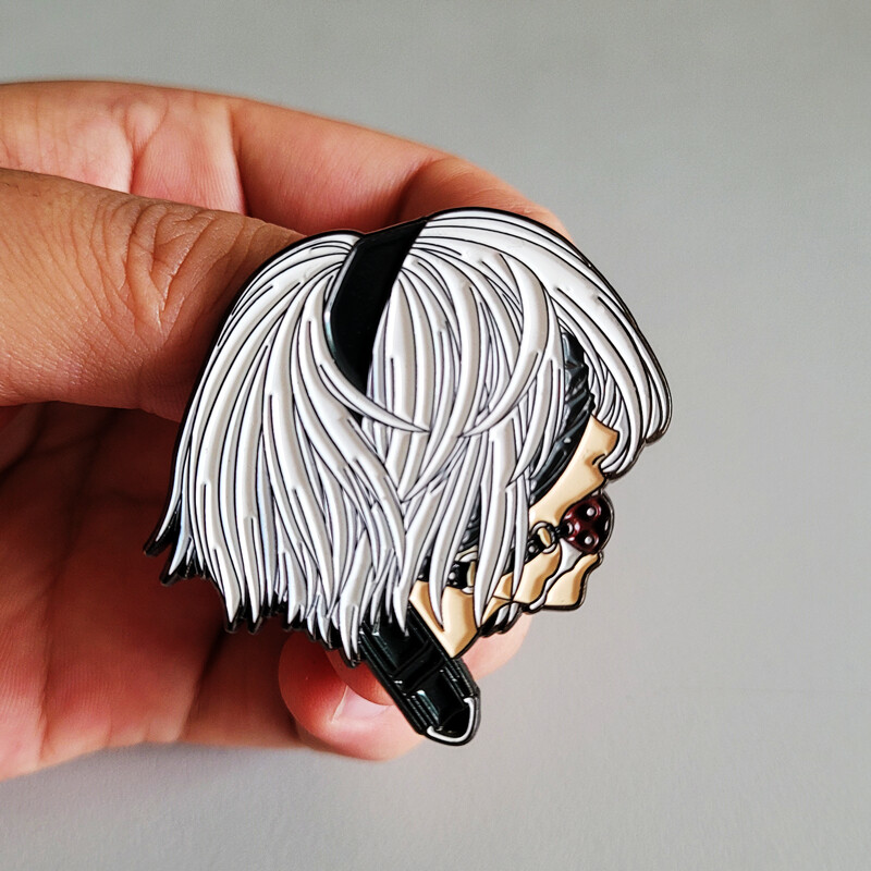 Game NieR:Automata YoRHa No.2 Type B 2B Metal pin badge brooch Gift