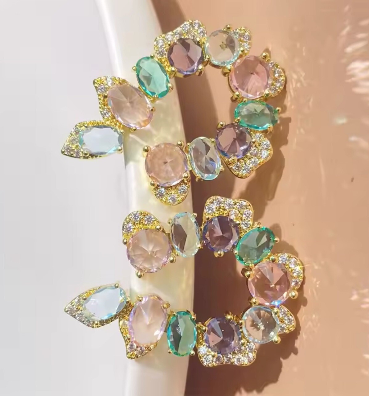 Luxury Multicoloured High Quality Statement Earrings With S925 Needle Pin