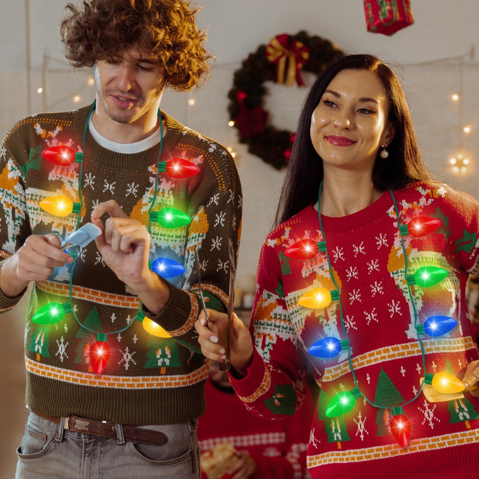 Blowata Christmas Light Necklace 3 Pack