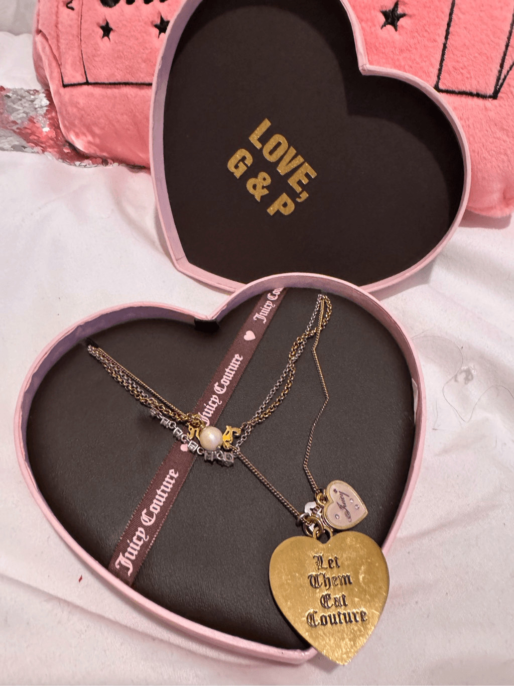 Bundle set VintGe juicy couture let them eat couture charm necklace bracelet