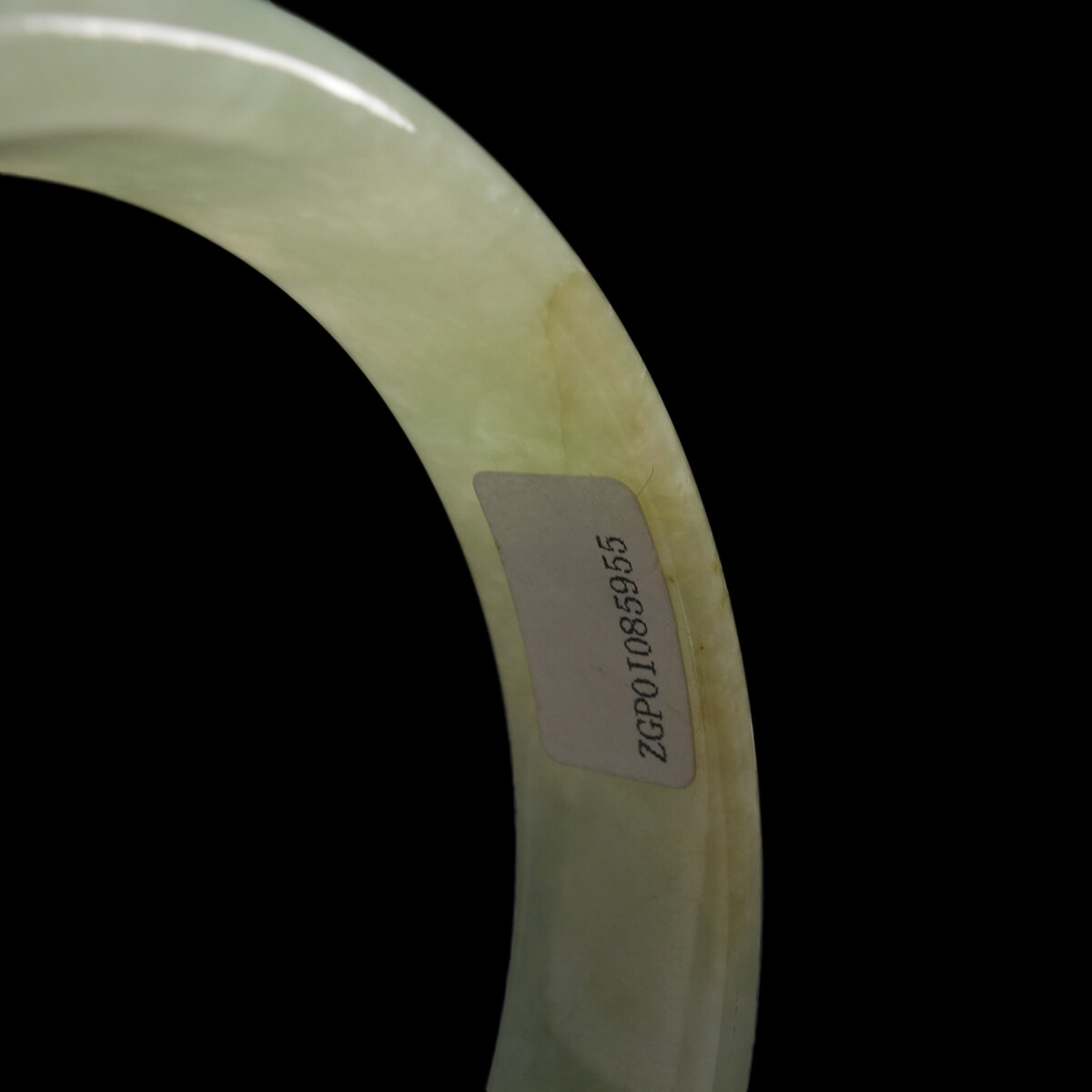 53mm Certified A 100% Natural Lavender Green Jadeite Jade Bangle Bracelet 11963