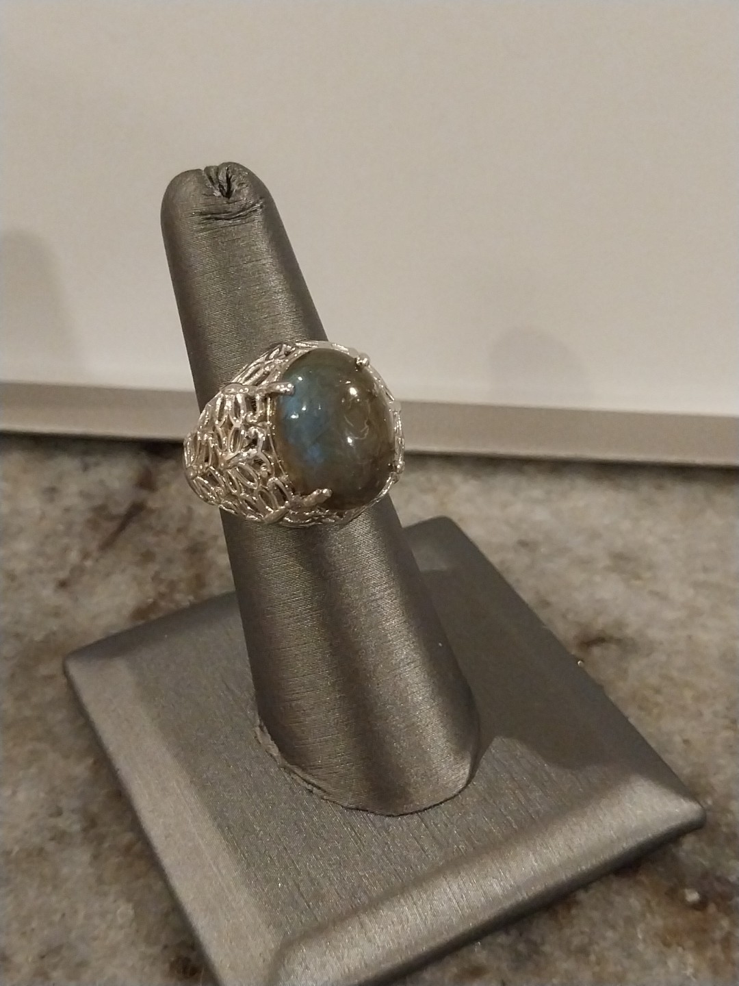Karis Malagasy Labradorite Butterfly Ring in Platinum Bond (Size 6.0) 10.50 ctw