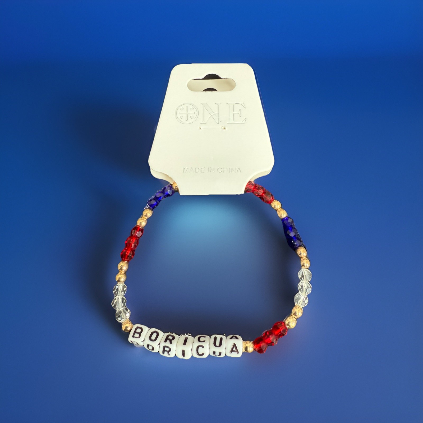 Puerto Rico Bracelet letter with Boricua