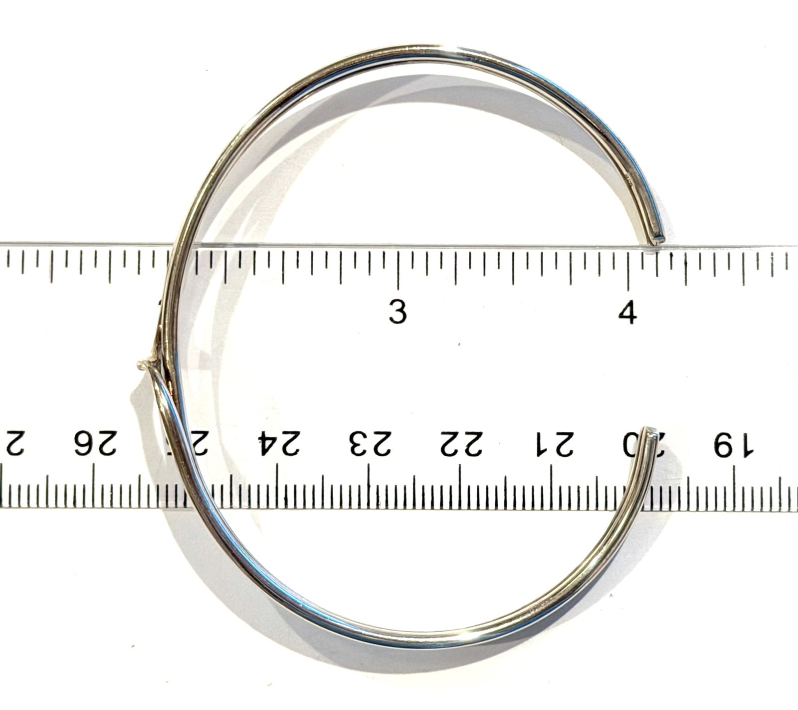 Wave Style Sterling Silver Bangle Bracelet Fits like 6.5″ Cape Cod Bracelet #1