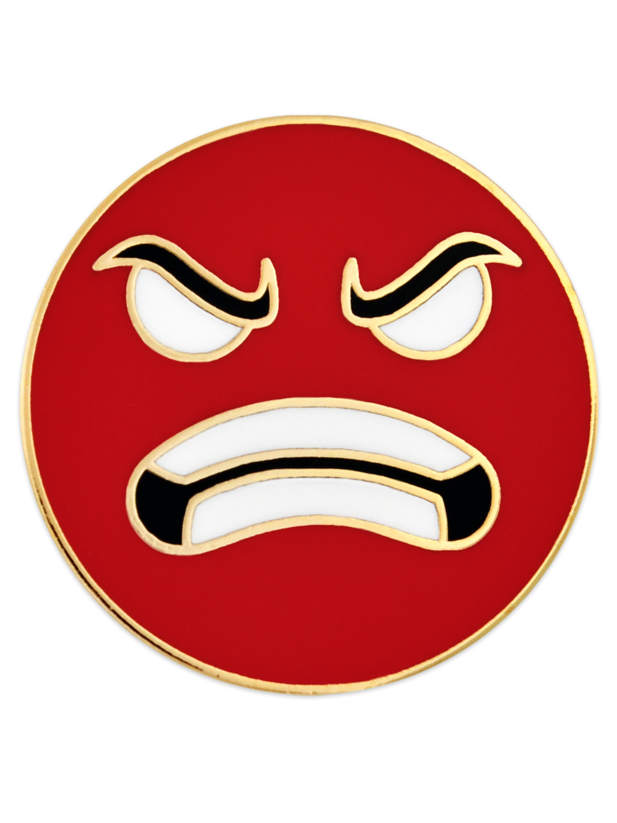 PinMart’s Angry Red Face Mad Enamel Lapel Pin