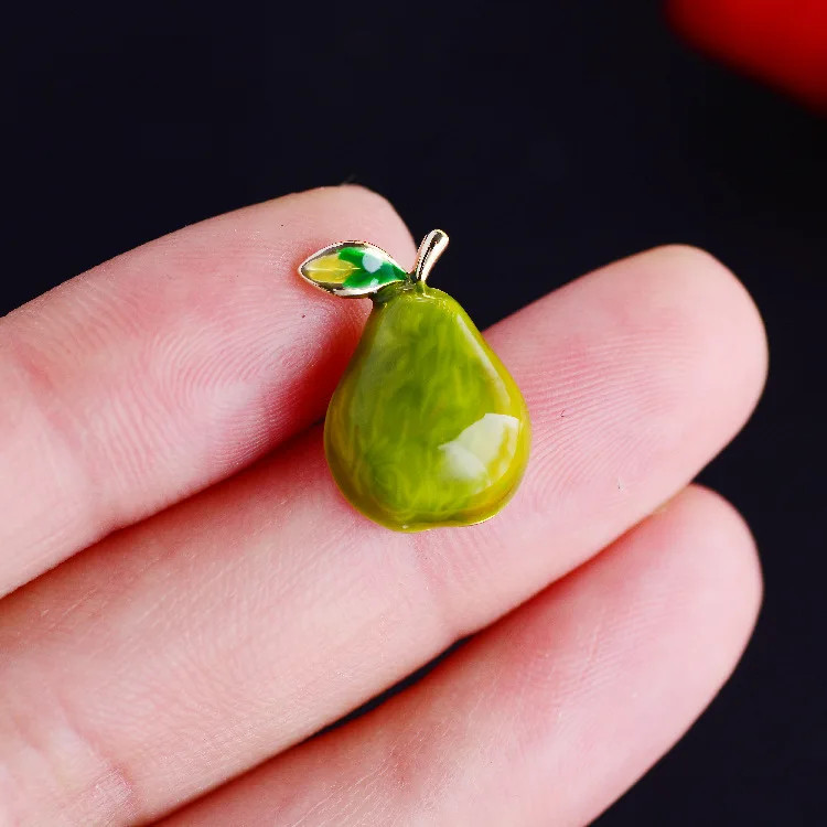 Women Men Unisex Lemon Grape Apple Lover Brooch Fashion Fruit Pins Badge Jewelry