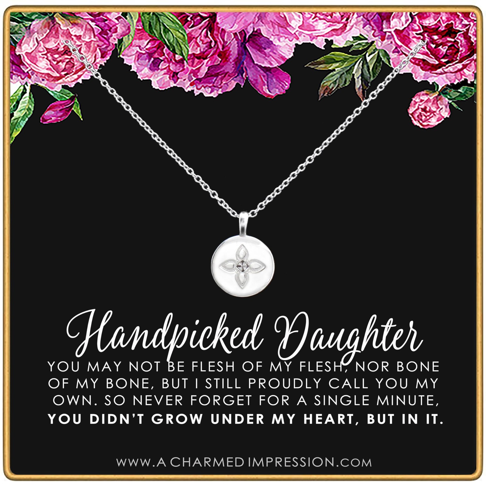 Gold Lotus Crystal Disc Necklace – Handpicked Daughter Gift