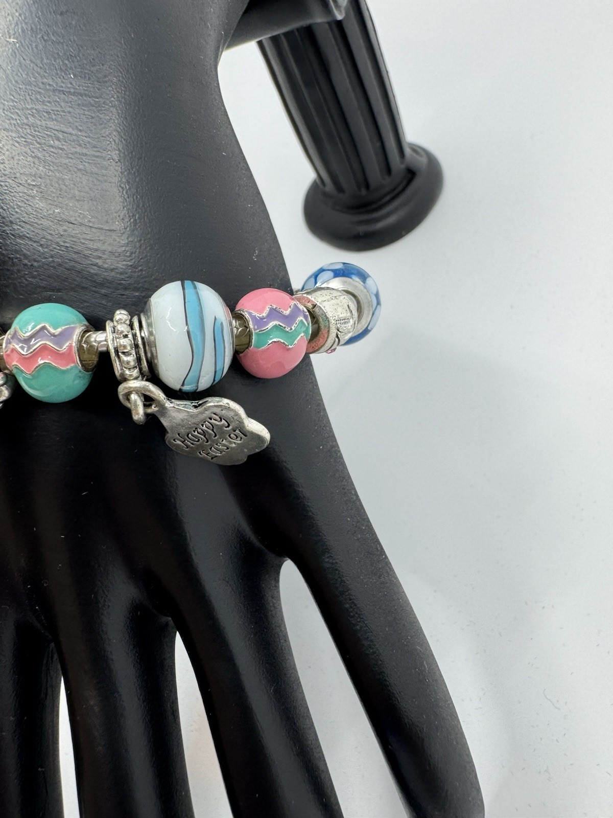 Willabee and Ward Monthly Charm Bracelet APRIL Silver Easter Bunny