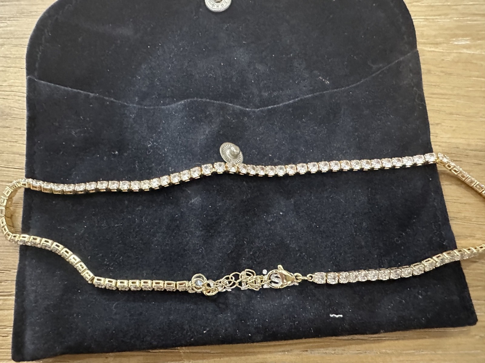 Ana Luisa Gold Vermeil Crescent Moon Horn Necklace Pendant Beaded Chain + BONUS