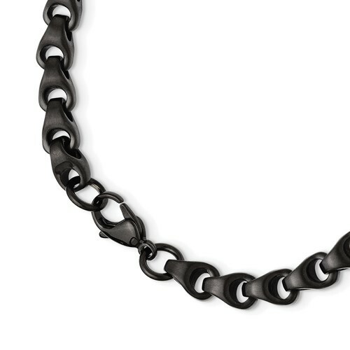 *BRAND NEW* Chisel Stainless Steel Brushed Black IP-Plated Necklace SRN1457-24