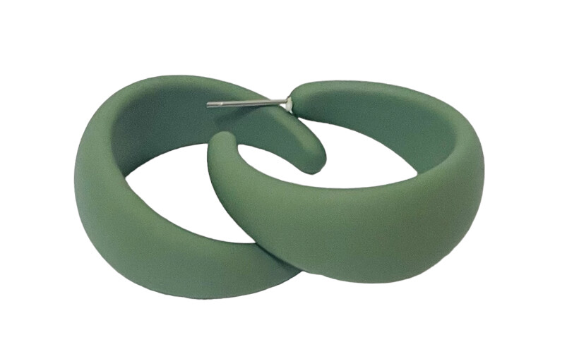 Candy Colour Retro C Shaped Acrylic Fashion Neon Hoop Earrings -READ DESCRIPTION