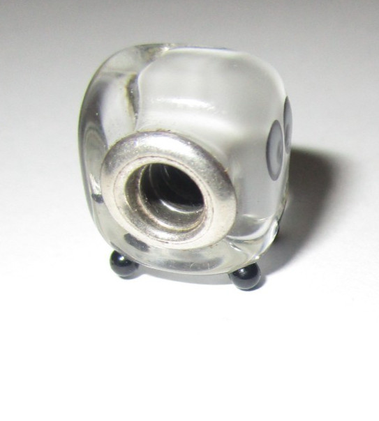 Pandora Square Shaped Murano Glass Cartoon Face Charm
