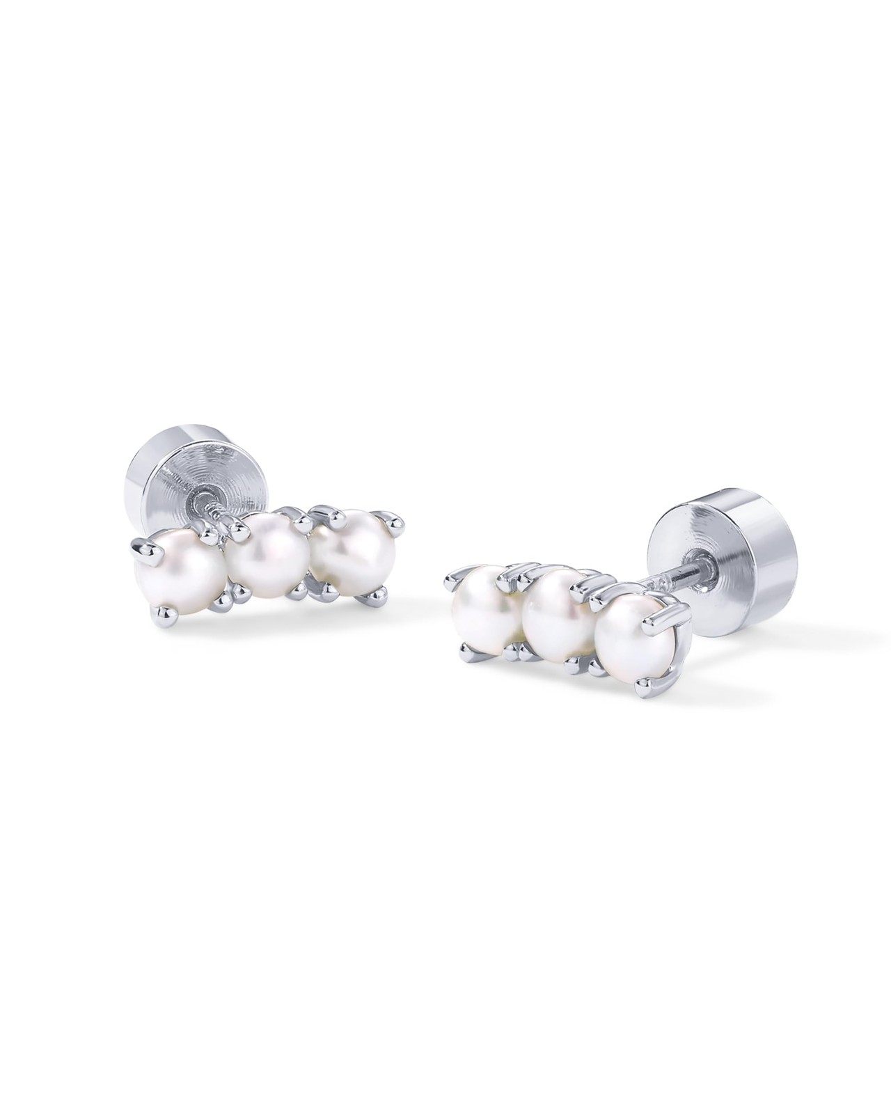PAVOI Rhodium Plated 925 Sterling Silver 3.6 millimeters x 10, White Gold